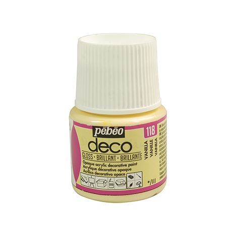 Farba Pebeo Deco Błyszcząca 45ml, Waniliowa/118 Vanilla